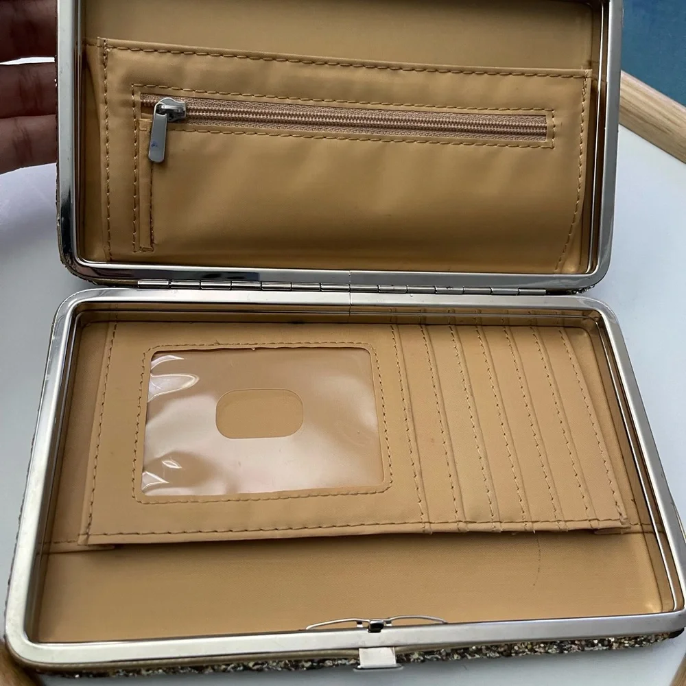 Gold glitter compact clutch, used a couple times for events.